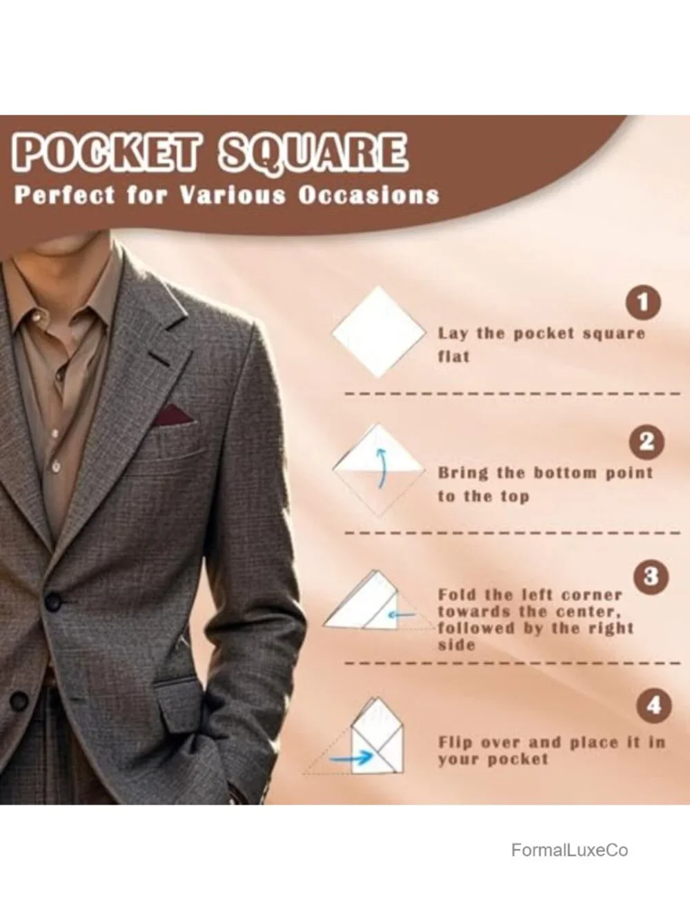 Men's Velvet Pocket Square Handkerchief Business Party Prom